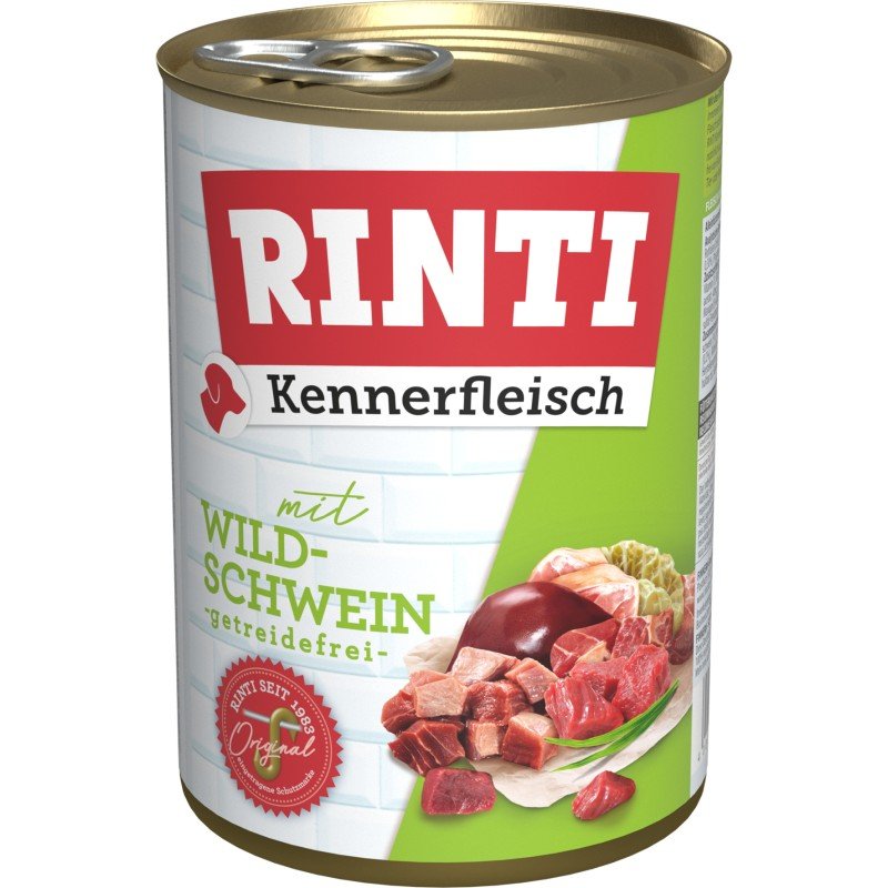 Rinti Hunde Nassfutter Kennerfleisch 400g Wildschwein