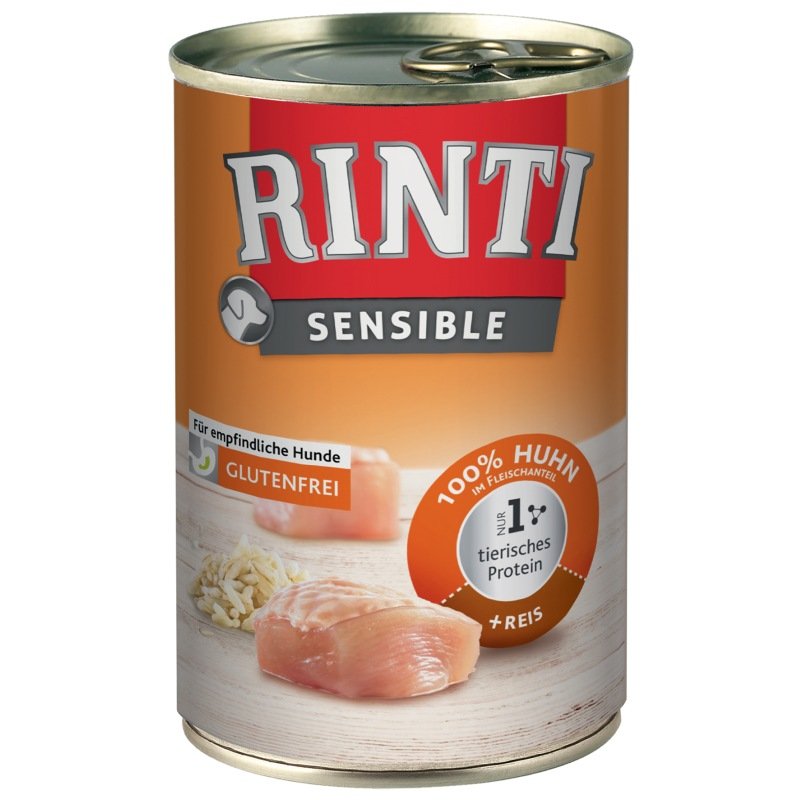 Rinti Hunde Nassfutter Dose Sensible 400g Huhn & Reis