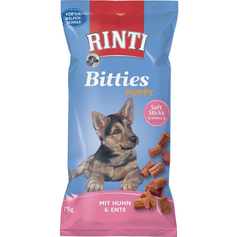 Rinti Hunde Snacks Beutel Bitties Puppy 75g Huhn & Ente