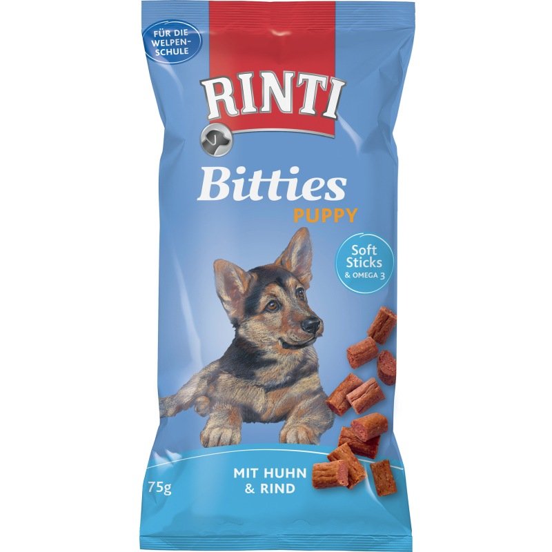 Rinti Hunde Snacks Beutel Bitties Puppy 75g Huhn & Rind