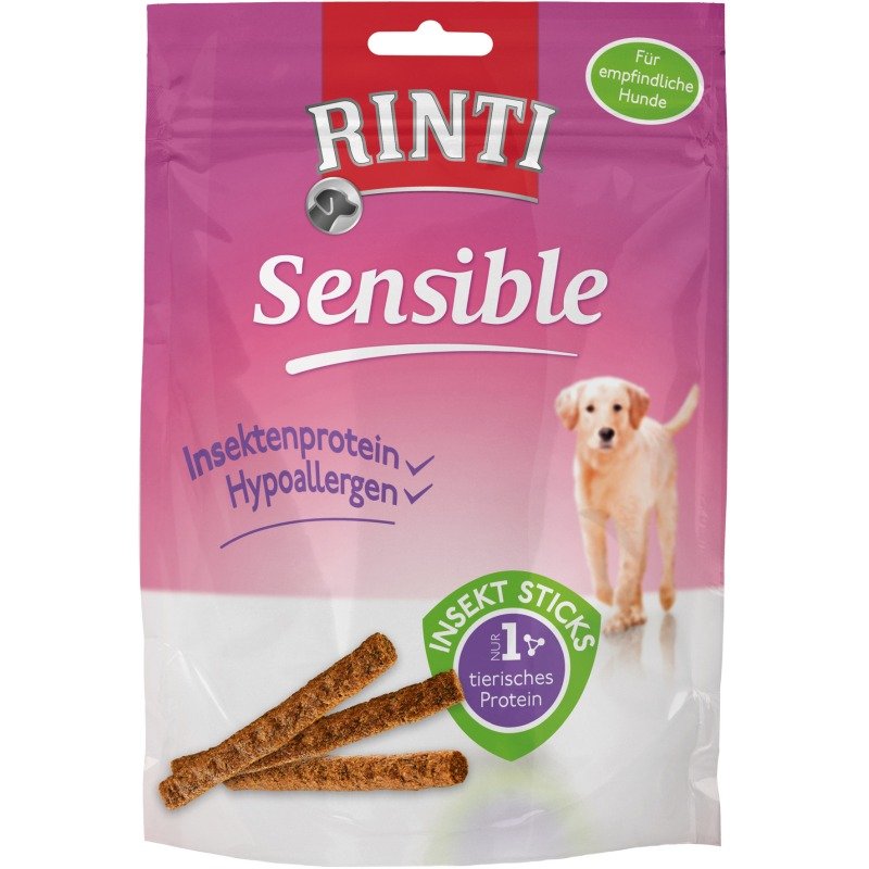 Rinti Hunde Snacks Beutel Sensible 50g Insekt Sticks