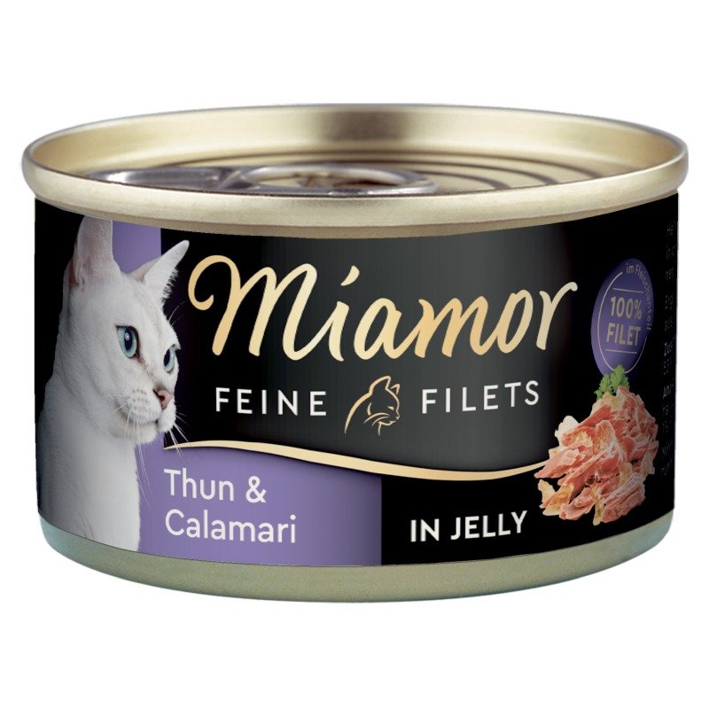 Miamor Katzen Futter Dose Feine Filets 100g Thunfisch & Calamari