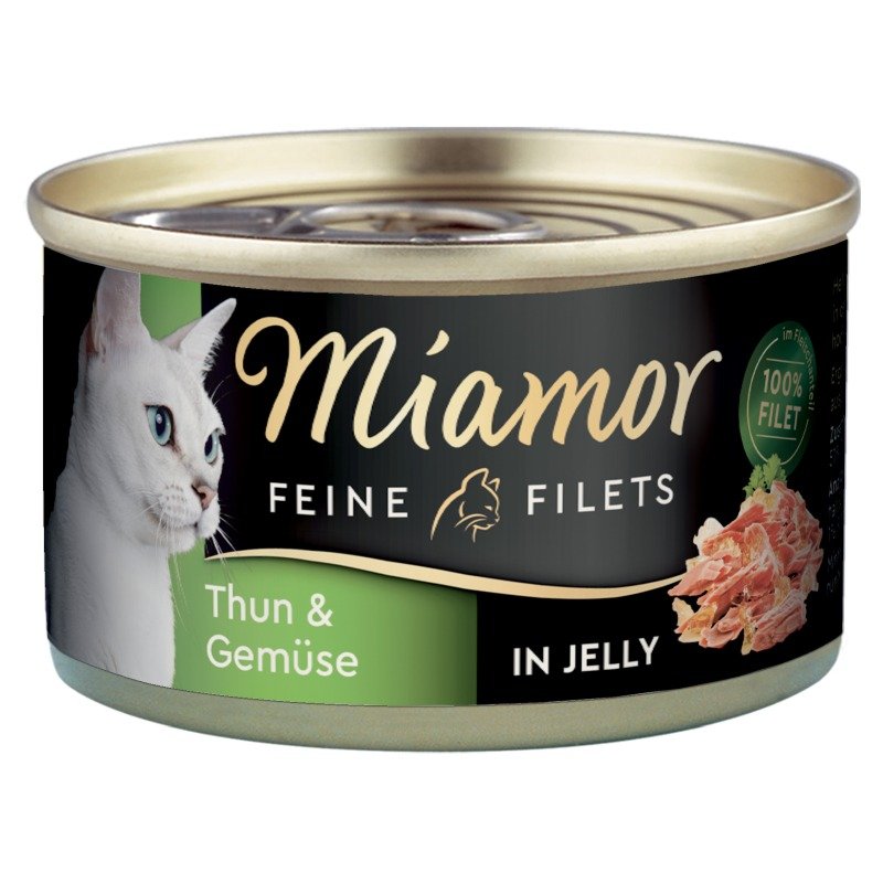 Miamor Katzen Futter Dose Feine Filets 100g Thunfisch & Gemüse