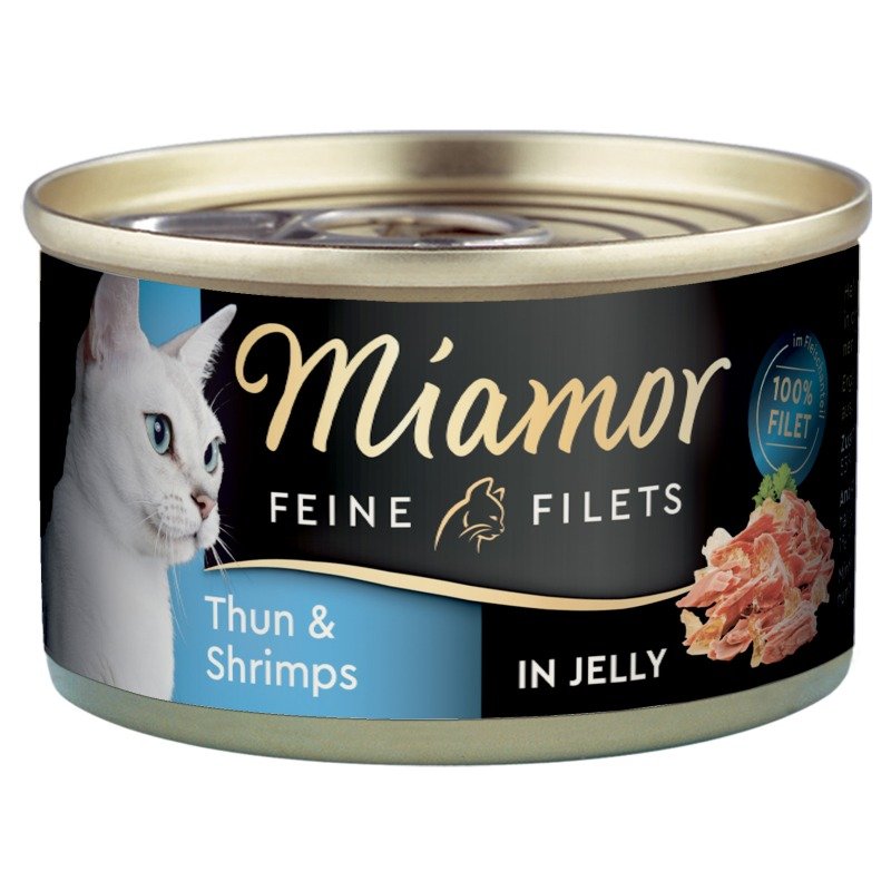 Miamor Katzen Futter Dose Feine Filets 100g Thunfisch & Shrimps