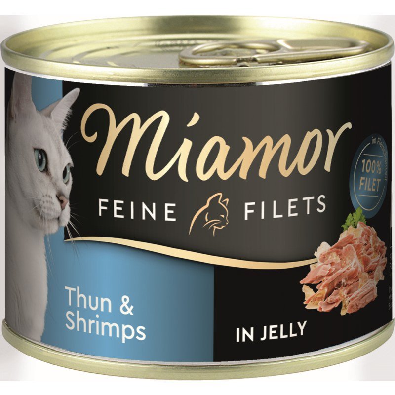 Miamor Katzen Futter Dose Feine Filets 185g Thunfisch & Shrimps