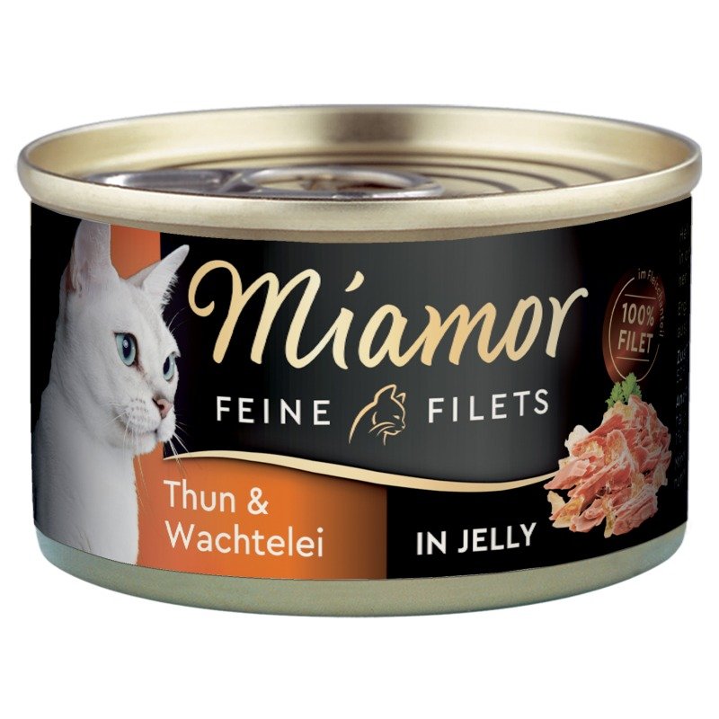 Miamor Katzen Futter Dose Feine Filets 100g Thunfisch & Wachtelei