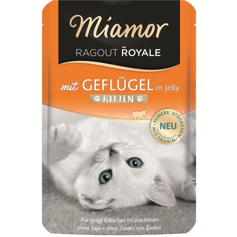 Miamor Kitten Nassfutter Frischebeutel Ragout Royale in Jelly Geflügel 100g