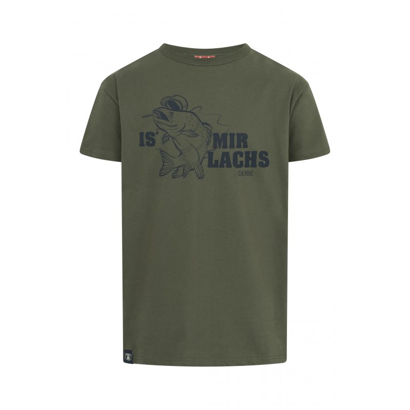 Derbe Herren T-Shirt Is mir Lachs Olive XXL