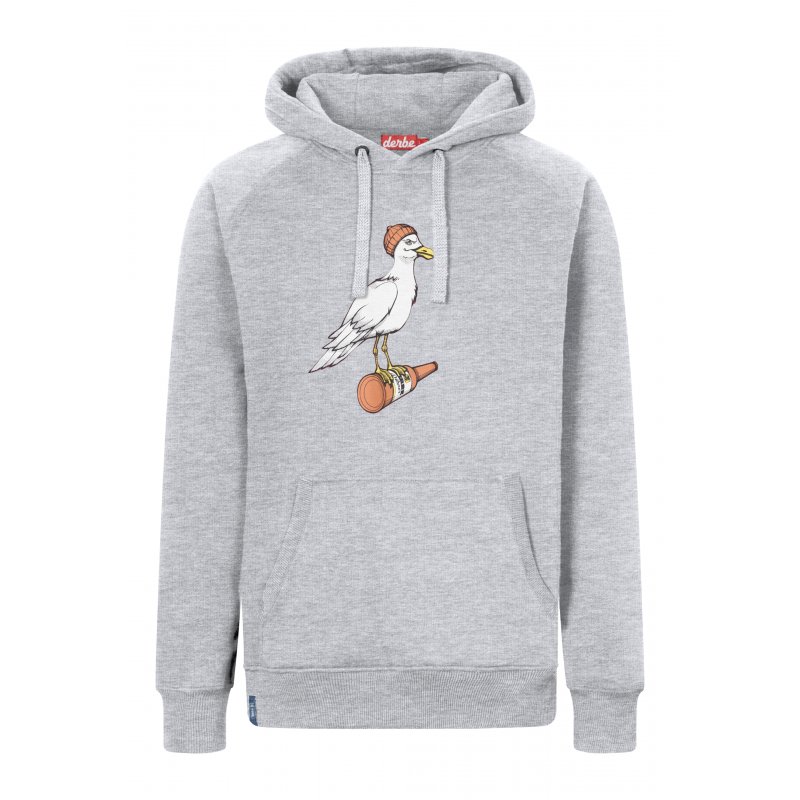 Derbe Herren Hoodie Stürmmöwe Grau S