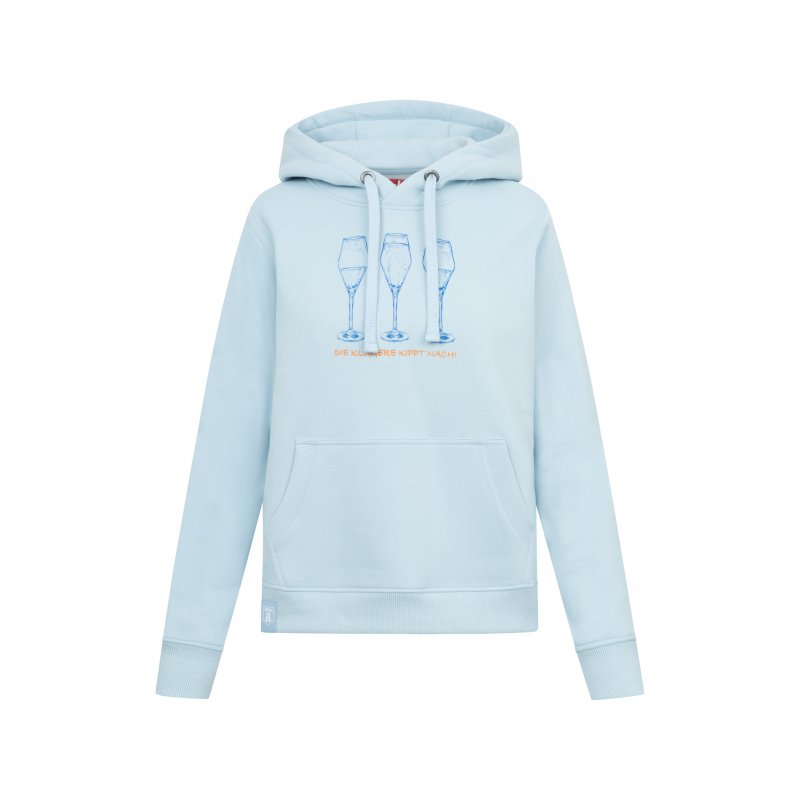 Derbe Damen Hoodie Die Klügere Hellblau S