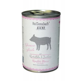 Dr.Clauder´s BARF Komplettmenü Schweinegulasch 6x 400g