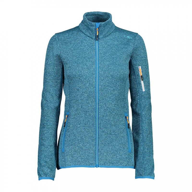 CMP Damen Jacke Knit-Tech-Fleece Himmelblau 34