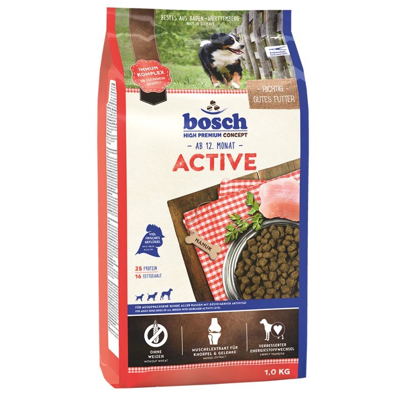 Bosch Hunde Trockenfutter Active Adult 1kg