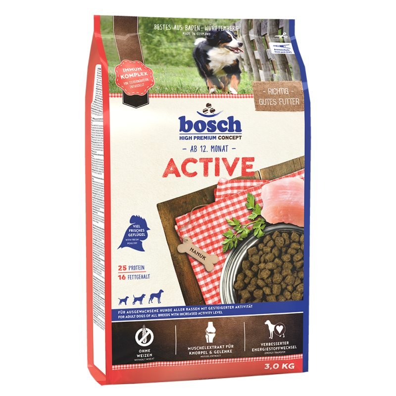 Bosch Hunde Trockenfutter Active Adult 3kg