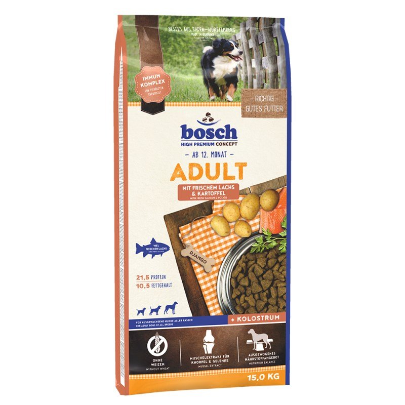 Bosch Hunde Trockenfutter Adult Lachs & Kartoffel 15kg