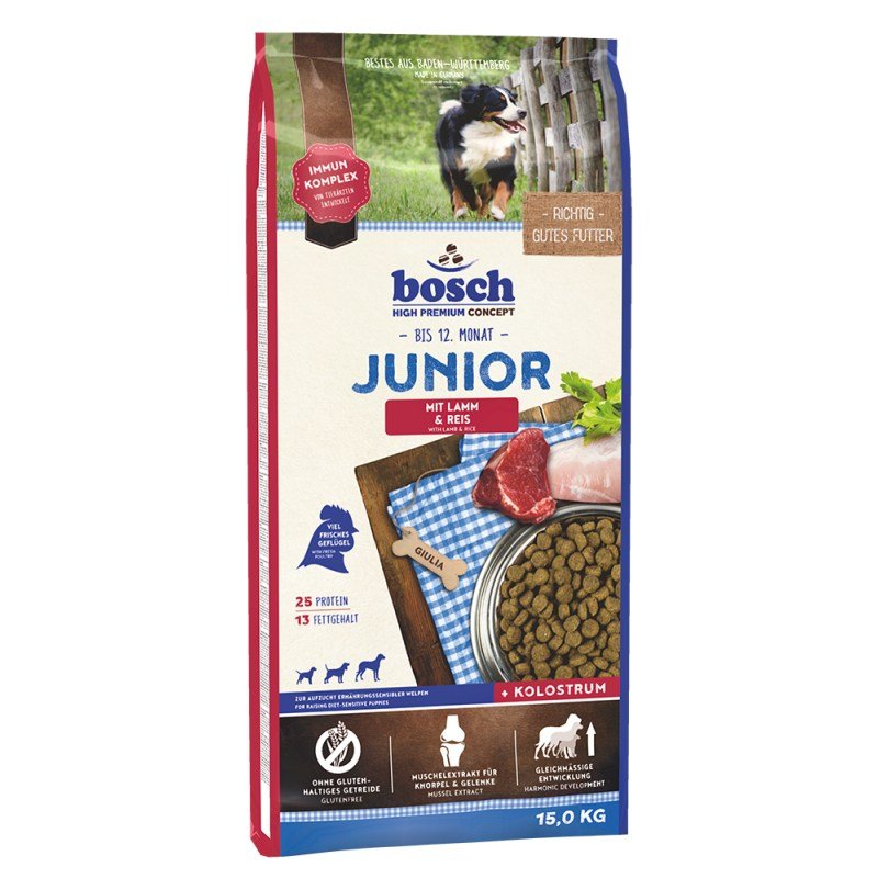 Bosch Hunde Trockenfutter Junior Lamm & Reis 15kg