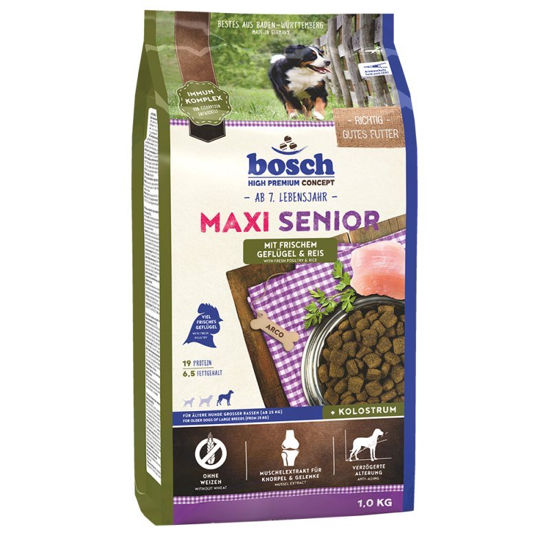 Bosch Hunde Trockenfutter Maxi Senior Geflügel & Reis 1kg