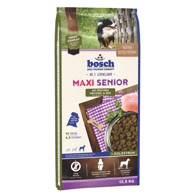 Bosch Hunde Trockenfutter Maxi Senior Geflügel & Reis 12,5kg