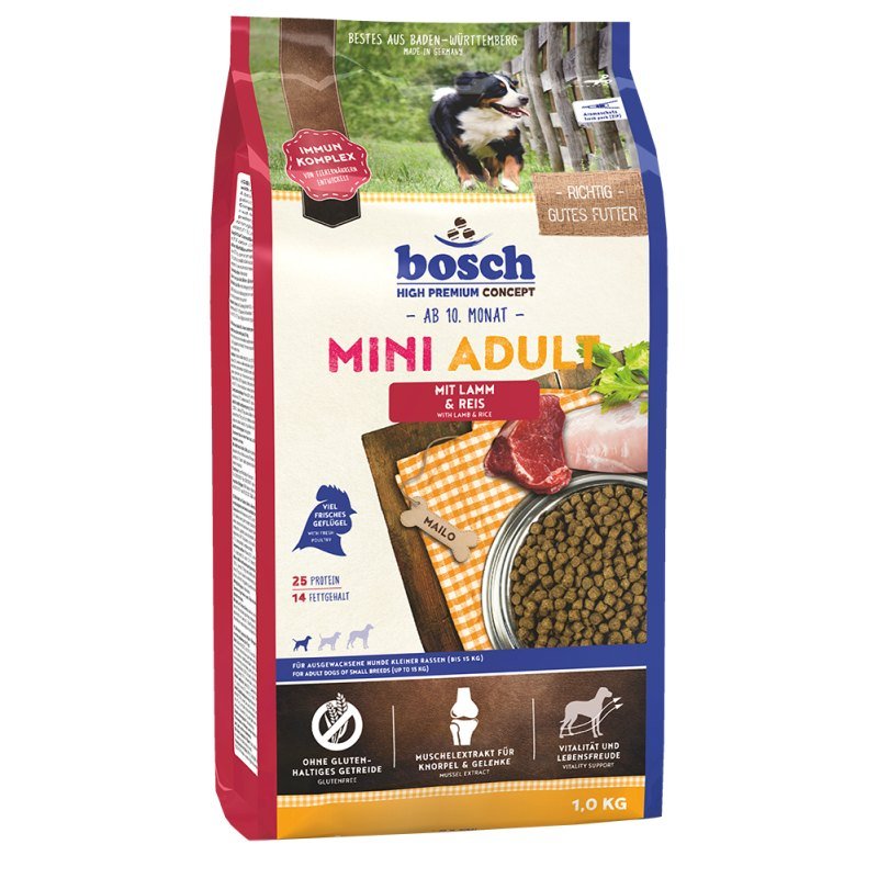 Bosch Hunde Trockenfutter Mini Adult Lamm & Reis 1kg