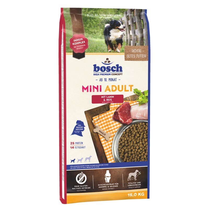 Bosch Hunde Trockenfutter Mini Adult Lamm & Reis 15kg