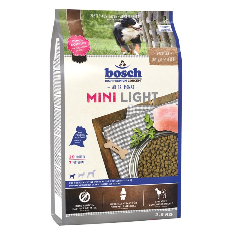 Bosch Hunde Trockenfutter Mini Adult Light 4x2,5kg