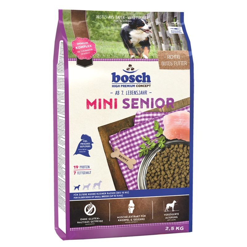 Bosch Hunde Trockenfutter Mini Senior 2,5kg