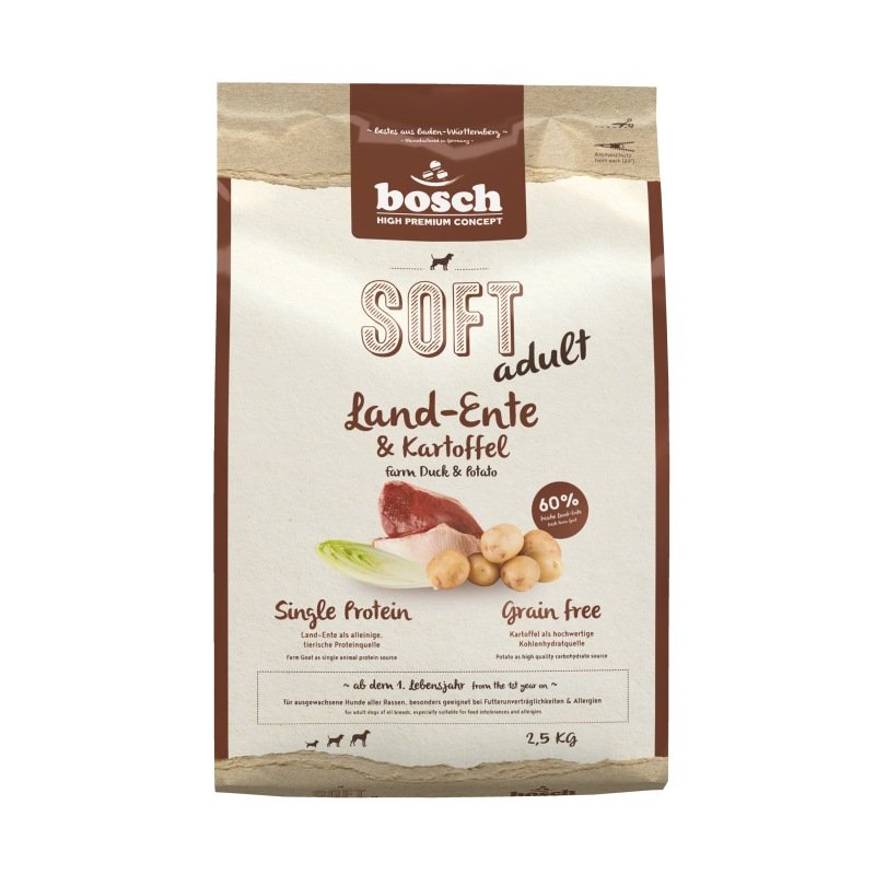 Bosch Hunde Trockenfutter HPC Soft Adult Ente & Kartoffel 2,5kg