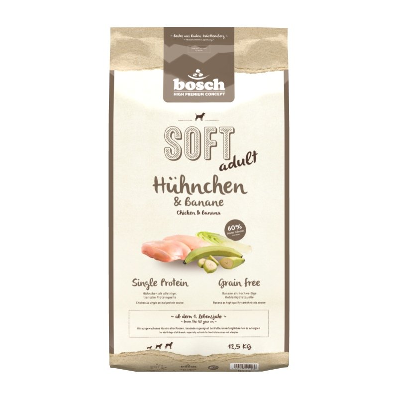 Bosch Hunde Trockenfutter HPC Soft Adult Hühnchen & Banane 12,5kg