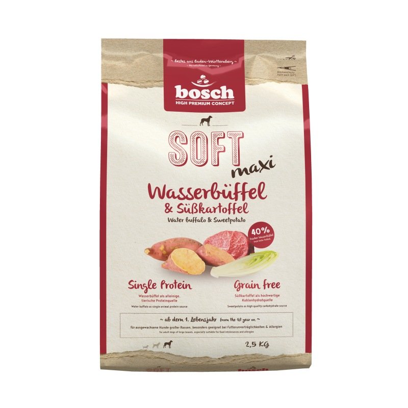 Bosch Hunde Trockenfutter HPC Soft Maxi Adult Wasserbüffel & Süßkartoffel 2,5kg