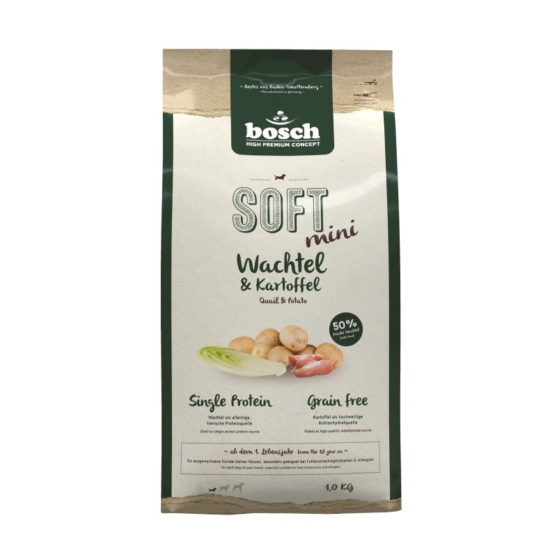 Bosch Hunde Trockenfutter HPC Soft Mini Adult Wachtel & Kartoffel 1kg