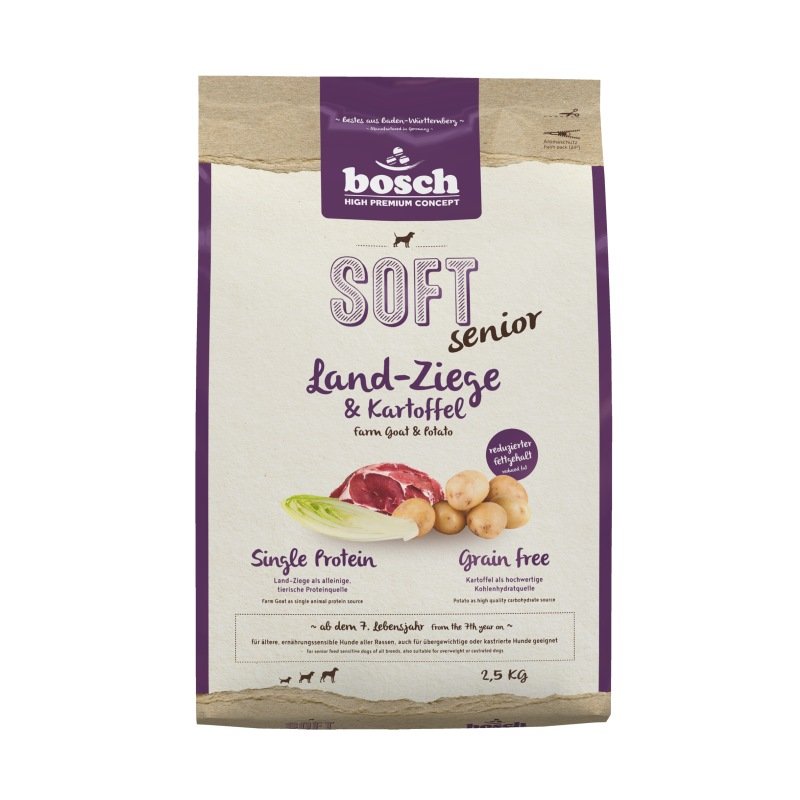 Bosch Hunde Trockenfutter HPC Soft Senior Ziege & Kartoffel 2,5kg