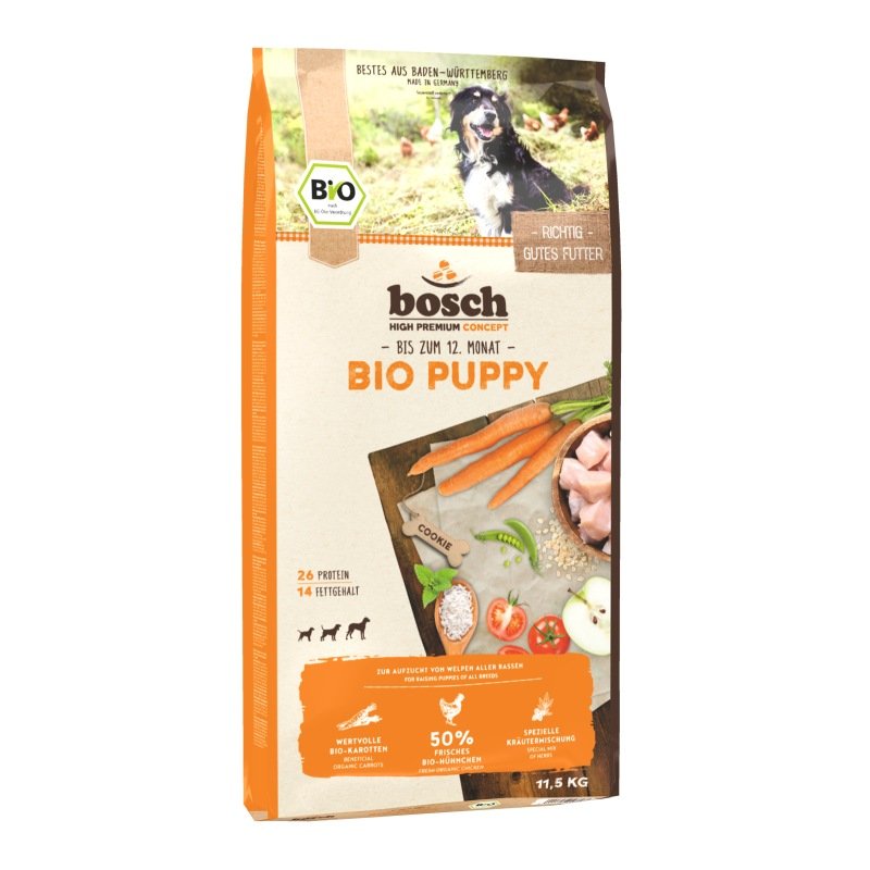 Bosch Welpen Trockenfutter Bio Puppy Hühnchen & Karotten 11,5kg