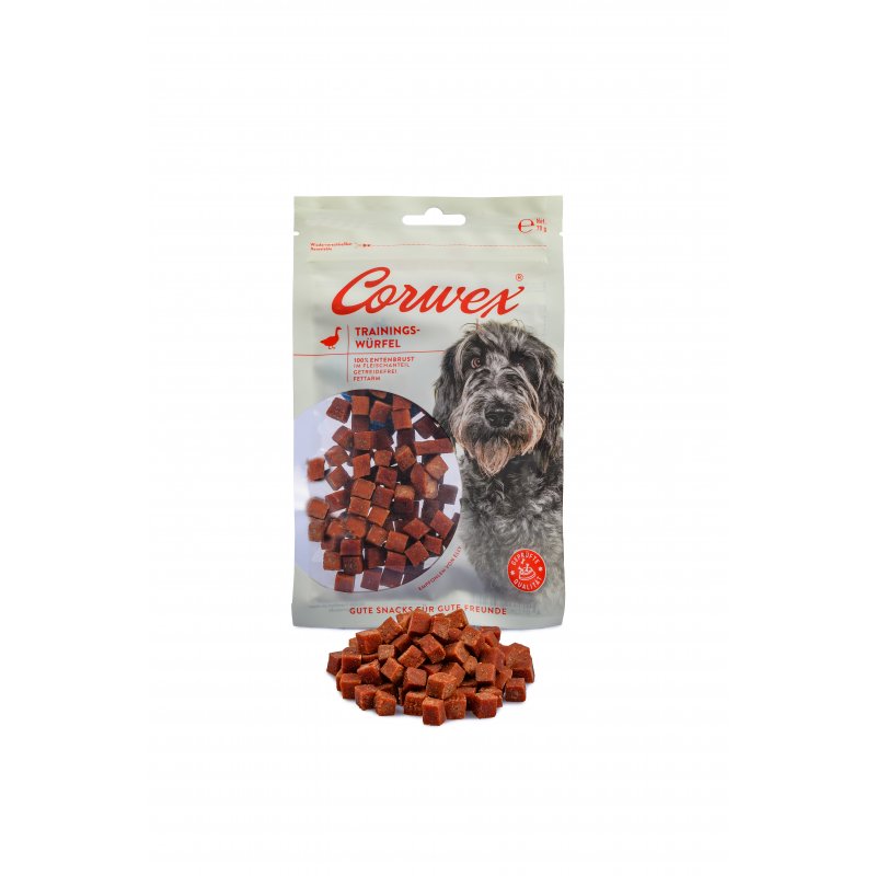 Corwex Hundesnack Trainingswürfel Ente 70g