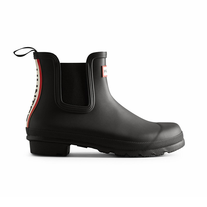 Hunter Boots Damen Chelsea Original Hunter Tri Colour Logo Backstrp Black 3 UK - 36 EU