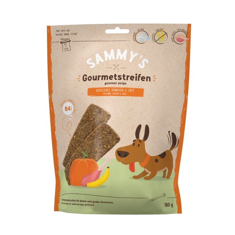 Bosch Sammy's Hunde Snack Adult Gourmetstreifen Hühnchen & Ente 180 g