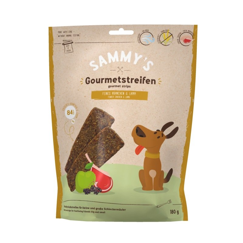 Bosch Sammy's Hunde Snack Adult Gourmetstreifen Hühnchen & Lamm 180 g