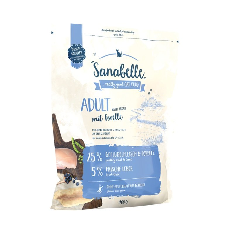 Sanabelle Katzen Trockenfutter Adult Forelle 6 x 400 g