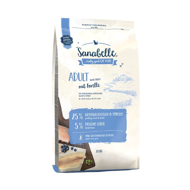 Sanabelle Katzen Trockenfutter Adult Forelle 4 x 2 kg