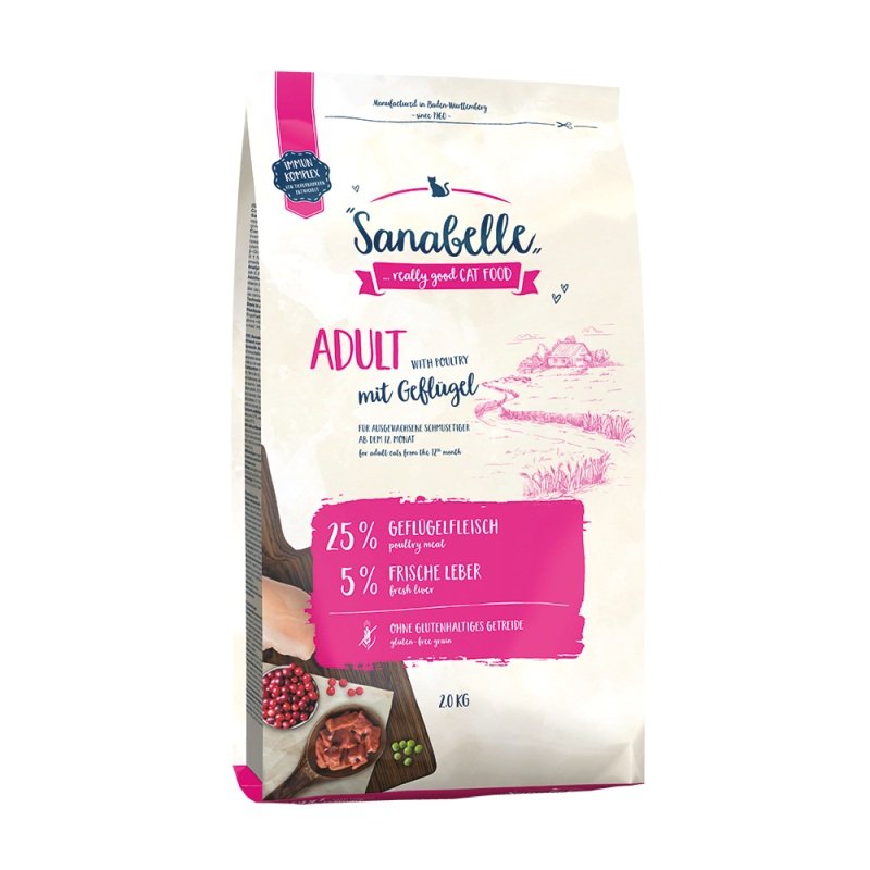 Sanabelle Katzen Trockenfutter Adult Geflügel 4 x 2 kg