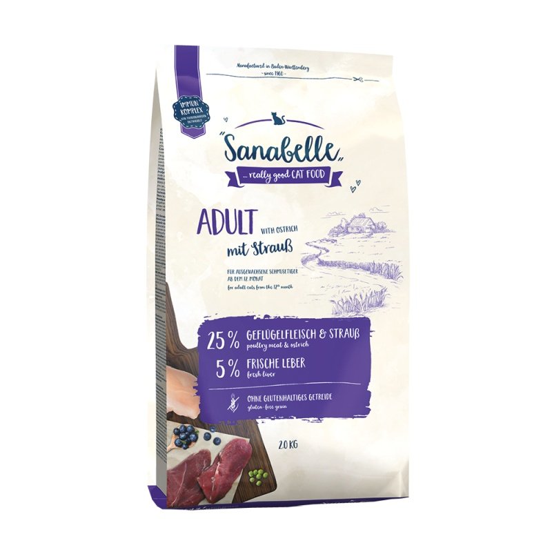 Sanabelle Katzen Trockenfutter Adult Strauß 4 x 2 kg