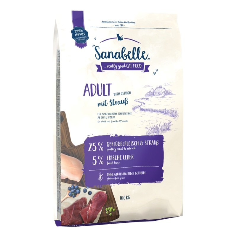 Sanabelle Katzen Trockenfutter Adult Strauß 10 kg