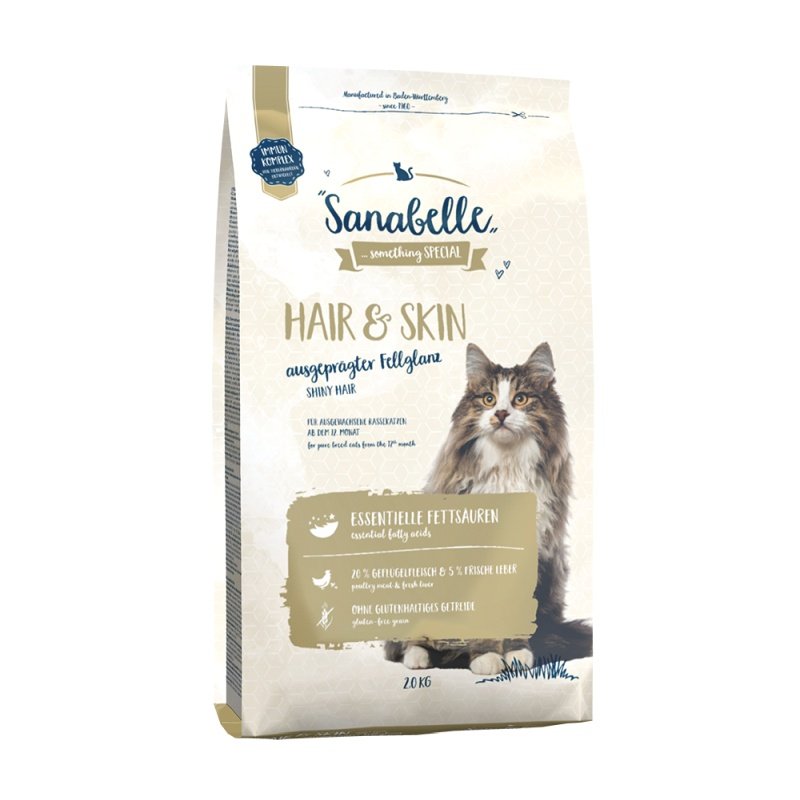 Sanabelle Katzen Trockenfutter Adult Hair & Skin 4 x 2 kg