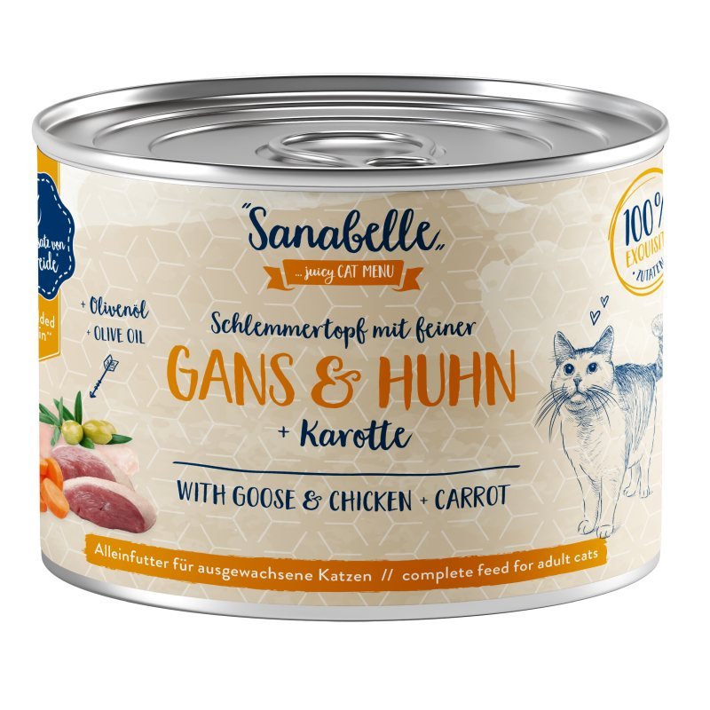 Sanabelle Katzen Nassfutter Adult mit Gans & Huhn 6 x 180 g