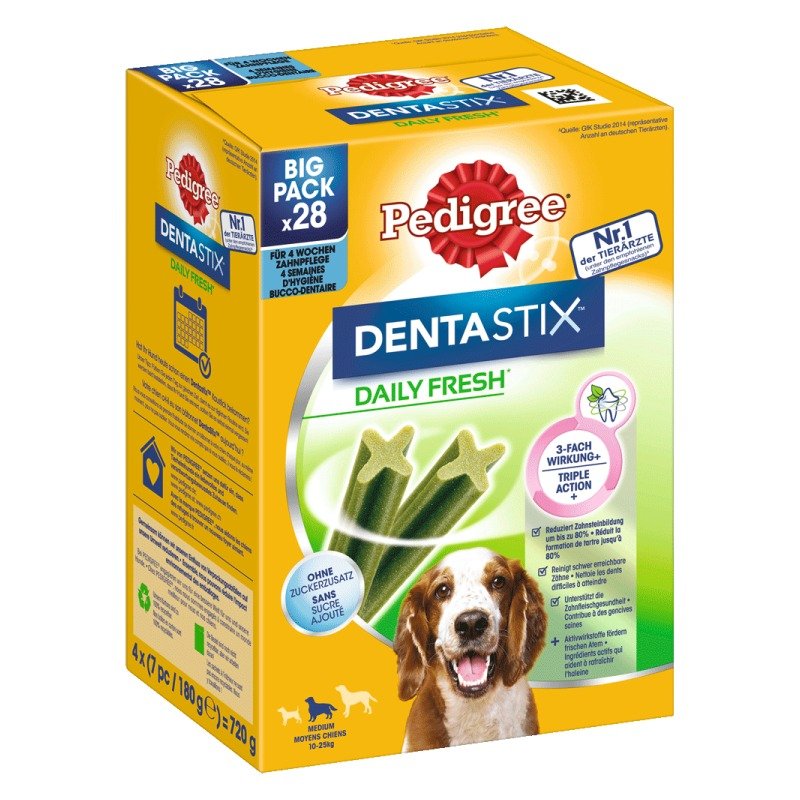 Pedigree Hunde Snack Denta Stix Daily Fresh mittelgroße Hunde 28 Stk.