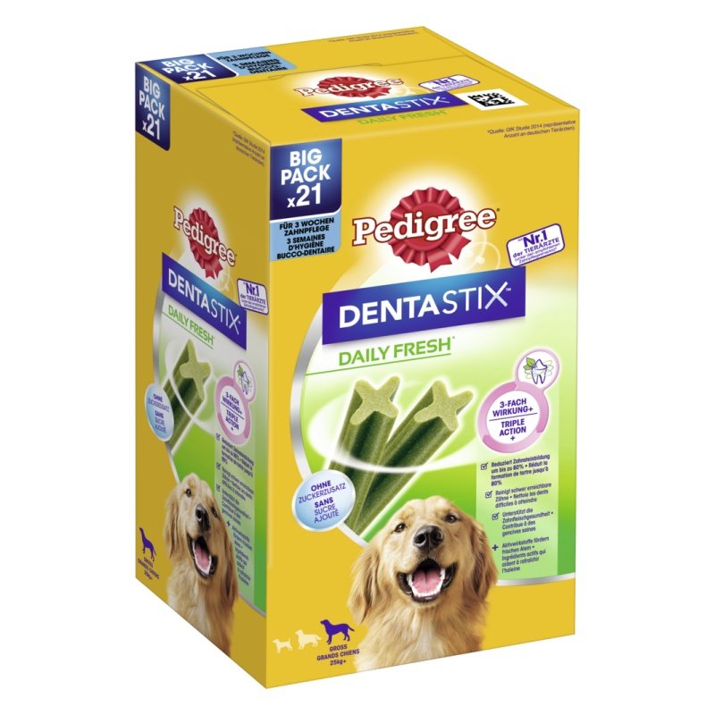 Pedigree Hunde Snack Denta Stix Daily Fresh große Hunde 21 Stk.