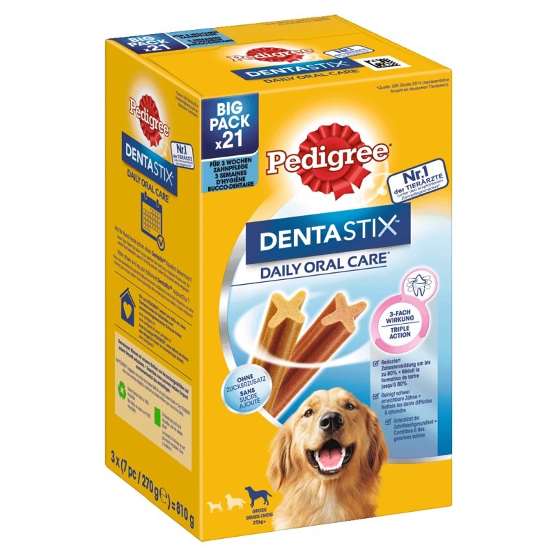 Pedigree Hunde Snack Denta Stix Daily Oral Care große Hunde 21 Stk.