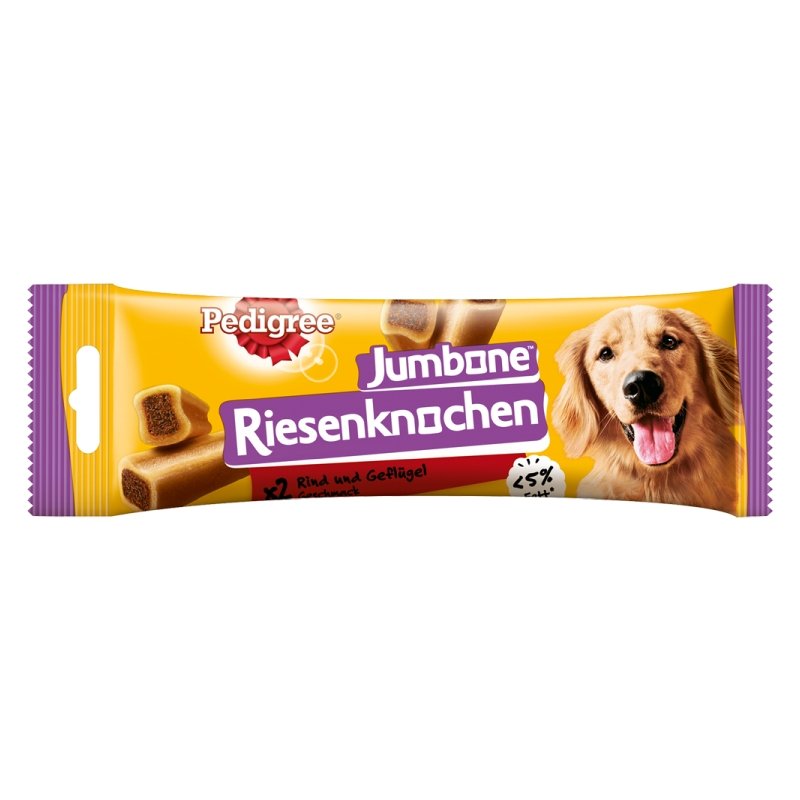 Pedigree Hunde Snack Jumbone Riesenknochen Medium mit Rind & Geflügel 12 x 2 Stk.