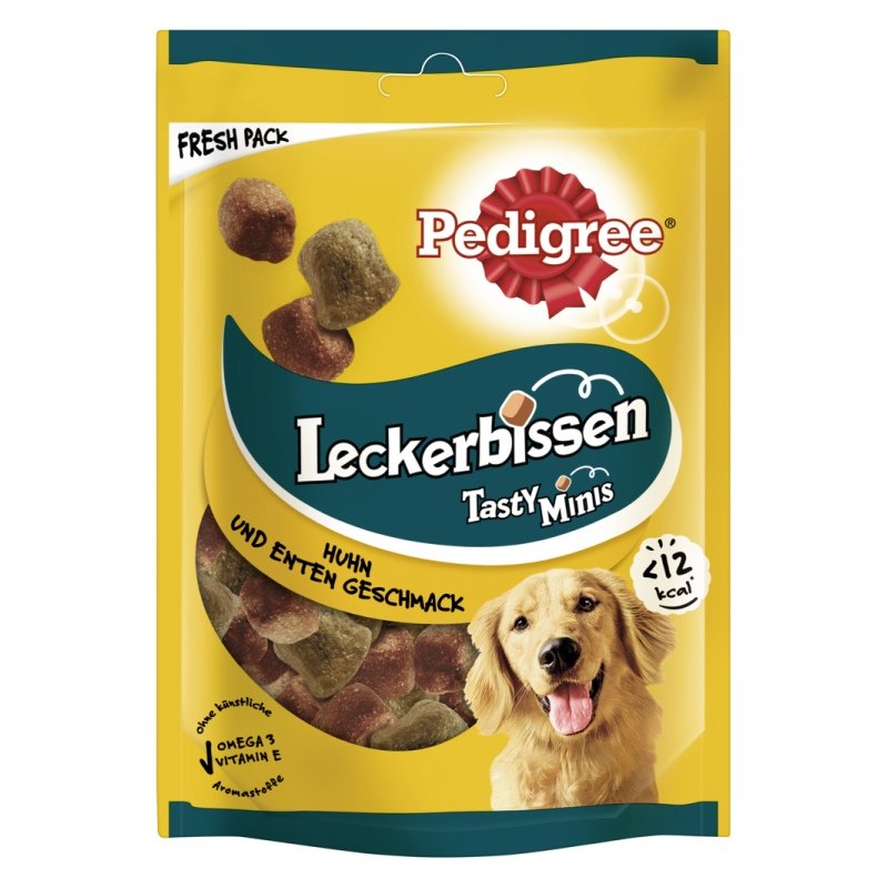 Pedigree Hunde Snack Leckerbissen Tasty Minis mit Huhn & Ente 6 x 130 g