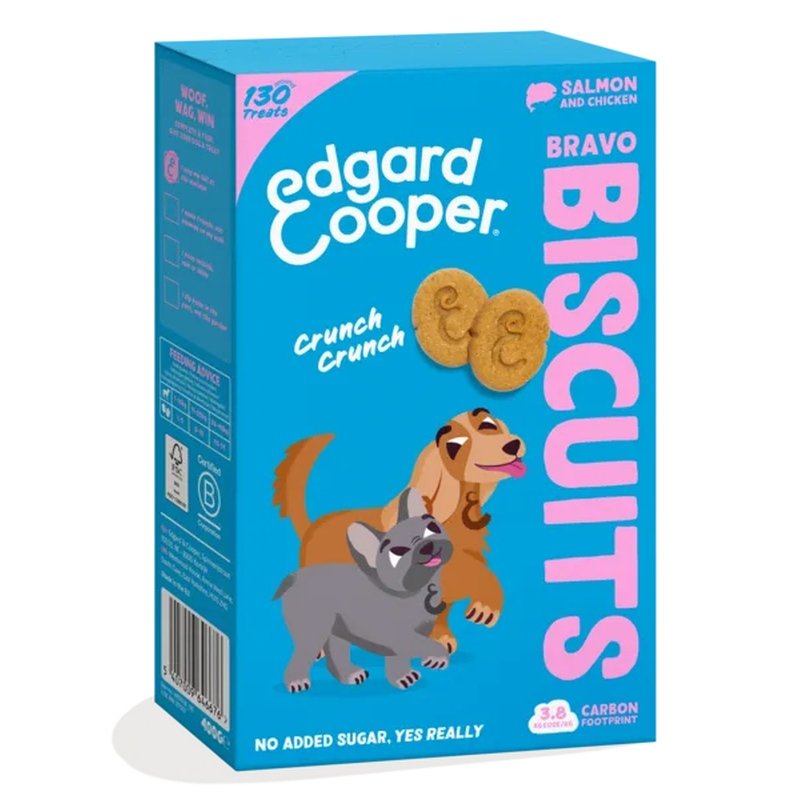 Edgard & Cooper Hundekeks Bravo Biscuits Lachs und Huhn 400g