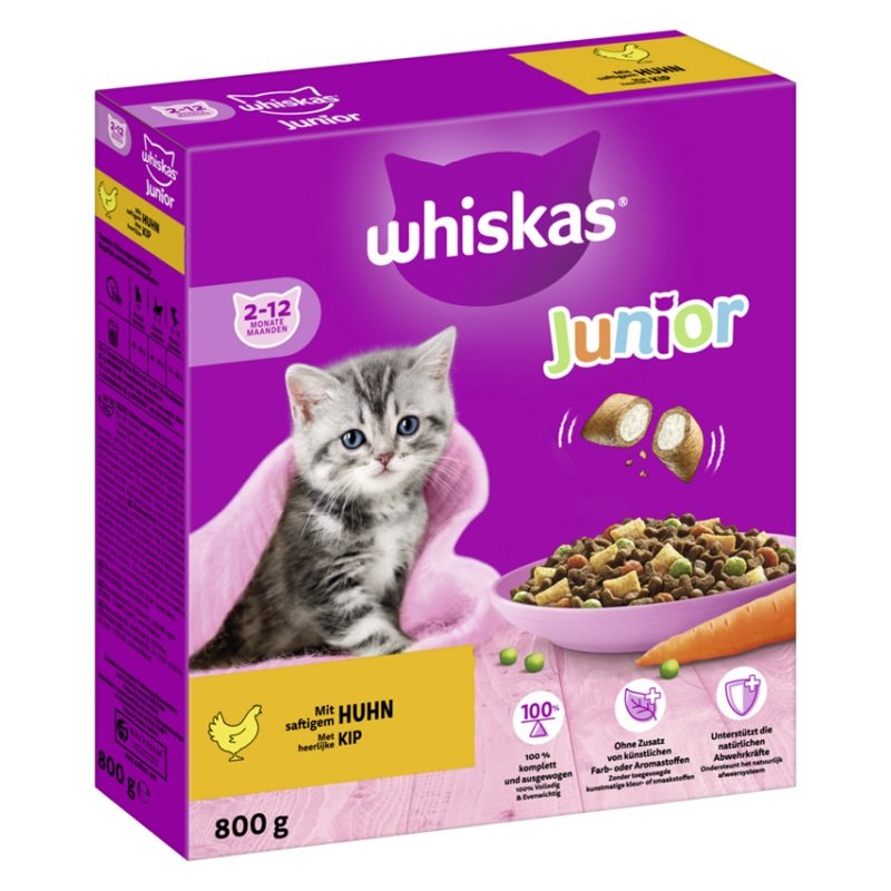 Whiskas Katzen Trockenfutter Junior Huhn 800 g